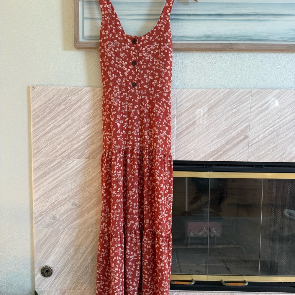 Monteau Terracotta Floral Top